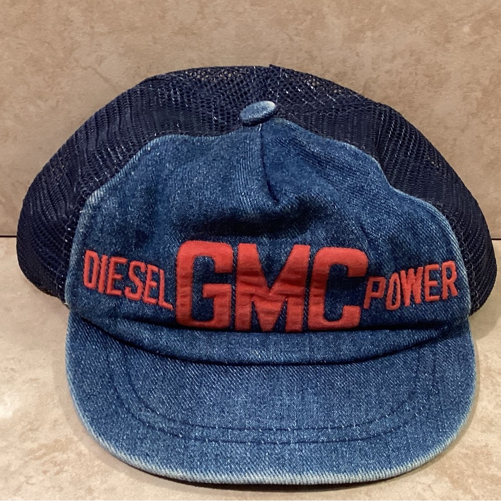 Vintage Blue GMC Diesel Power Snapback Trucker Hat Toddler Size